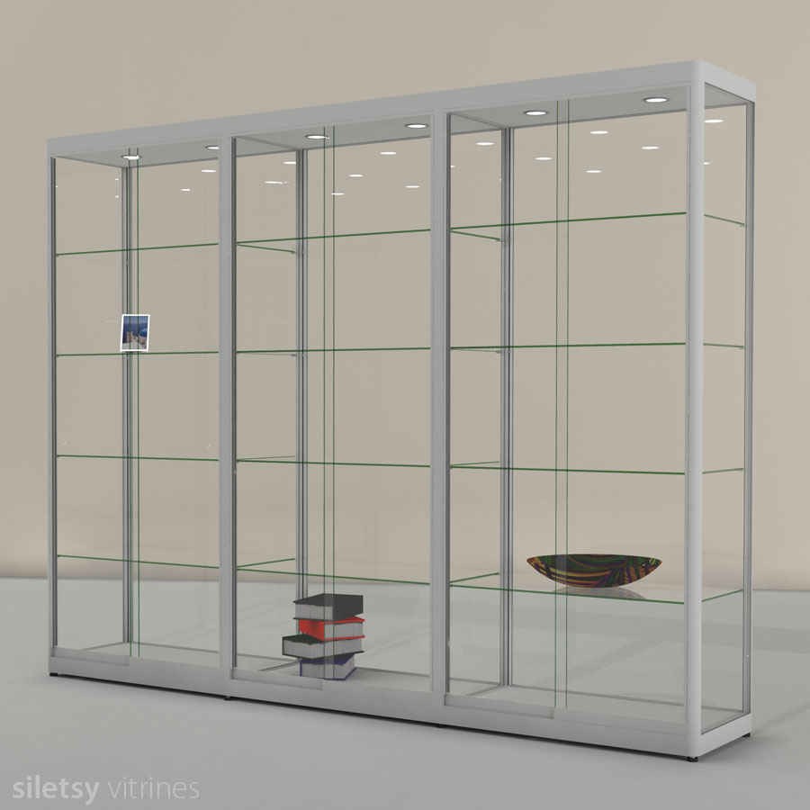 Vitrinekast PR9N3 253x35x198cm
