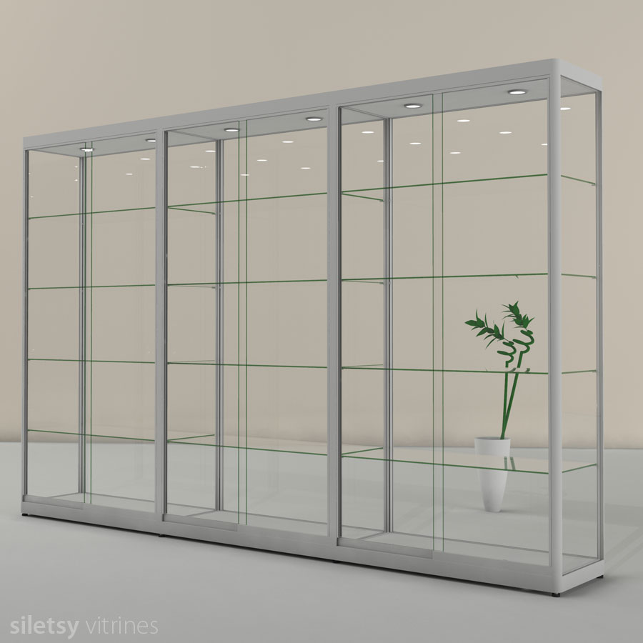 Vitrinekast PR13N3 303x35x198cm