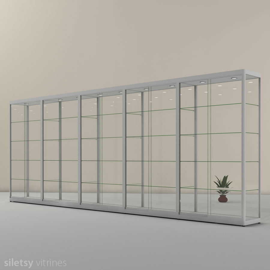 Vitrinekast PR13N5 503x35x198cm