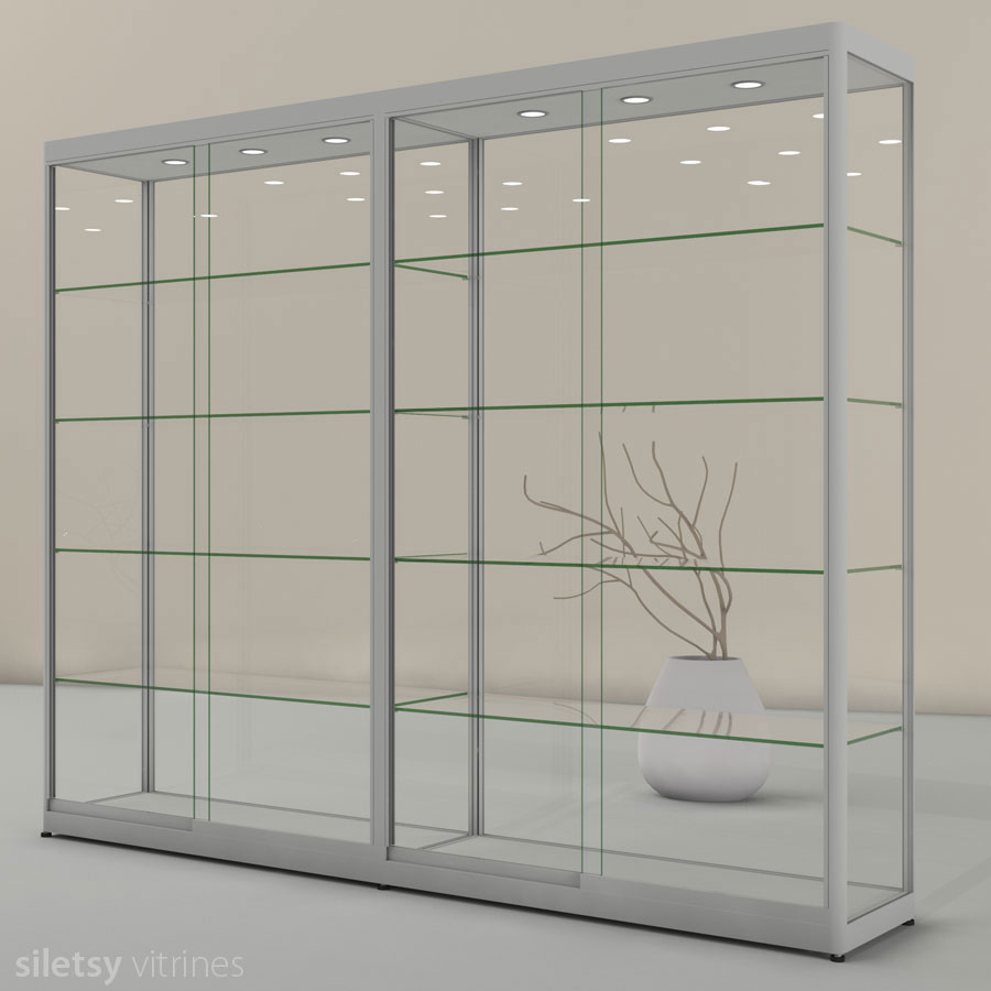 Vitrinekast PR17N2  243x35x198cm