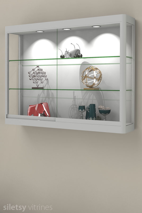 Wandvitrinekast 123x17x94cm