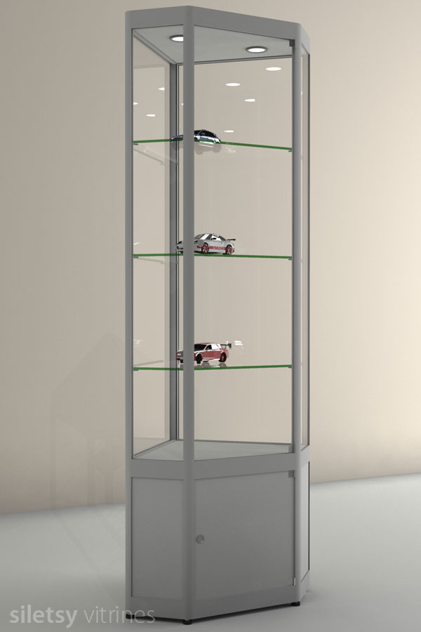Hoekvitrine PR-42/B 53x53x198cm