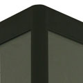1/4 rond zwart (RAL 9005)