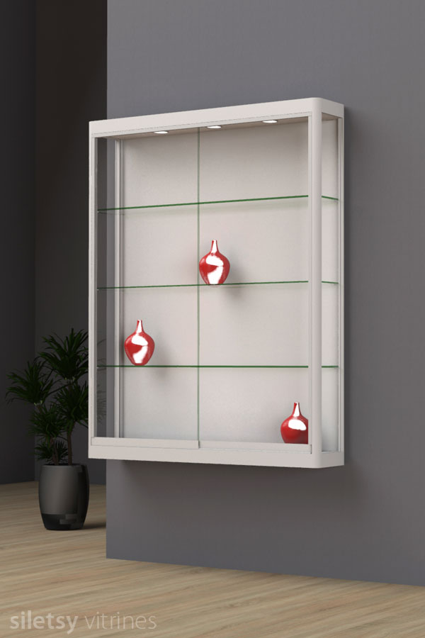 Wandvitrinekast 123x17x154cm